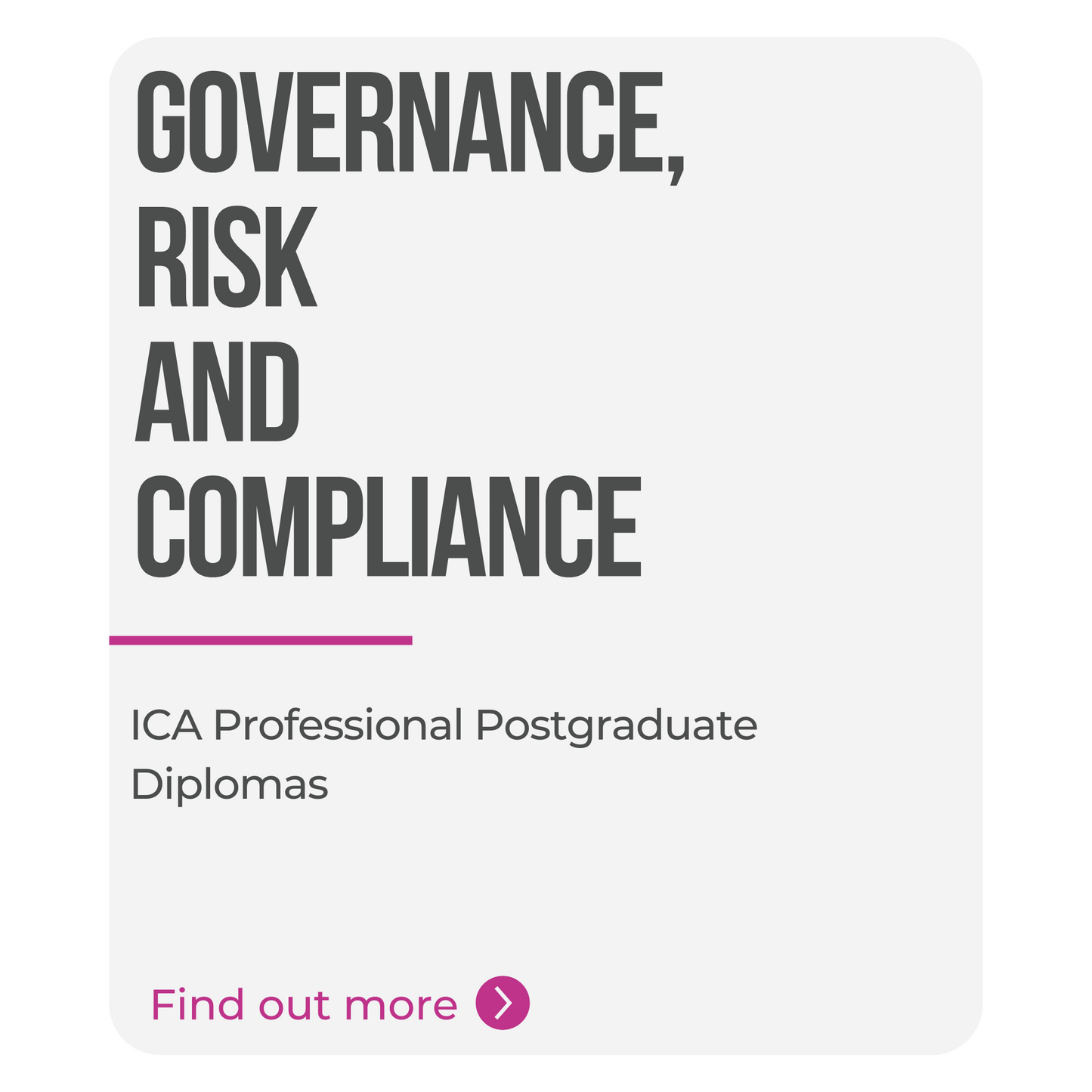ICA Professional Postgraduate Diploma in Governance, Risk and Compliance