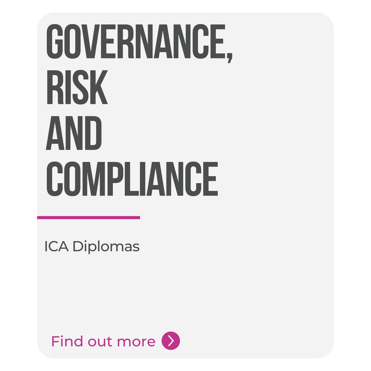 ICA Diploma in Governance, Risk and Compliance