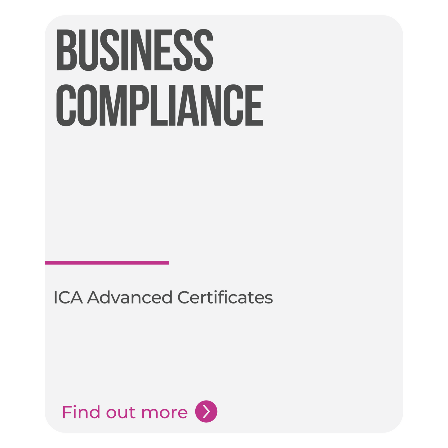 ICA Advanced Certificate in Business Compliance