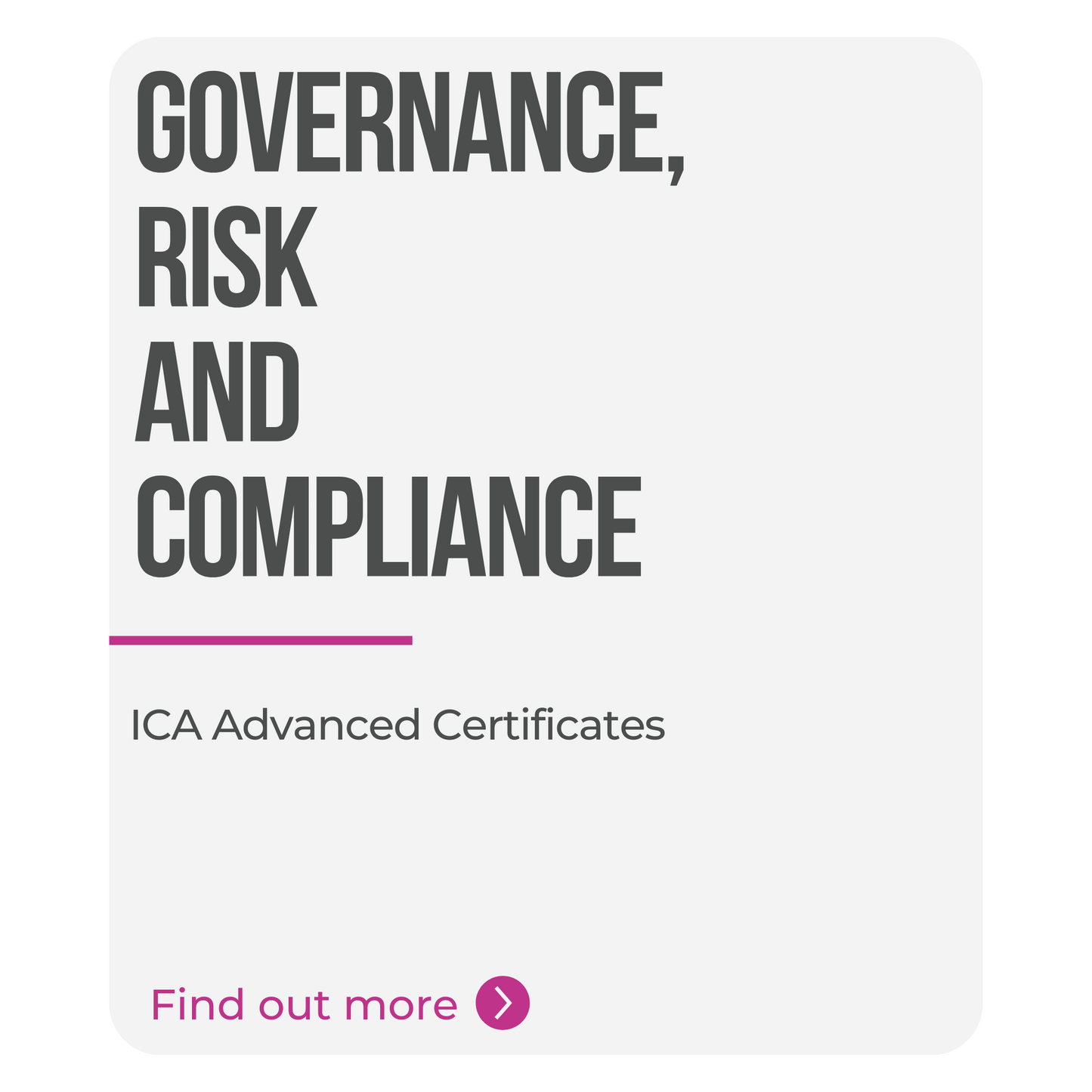 ICA Advanced Certificate in Governance, Risk and Compliance