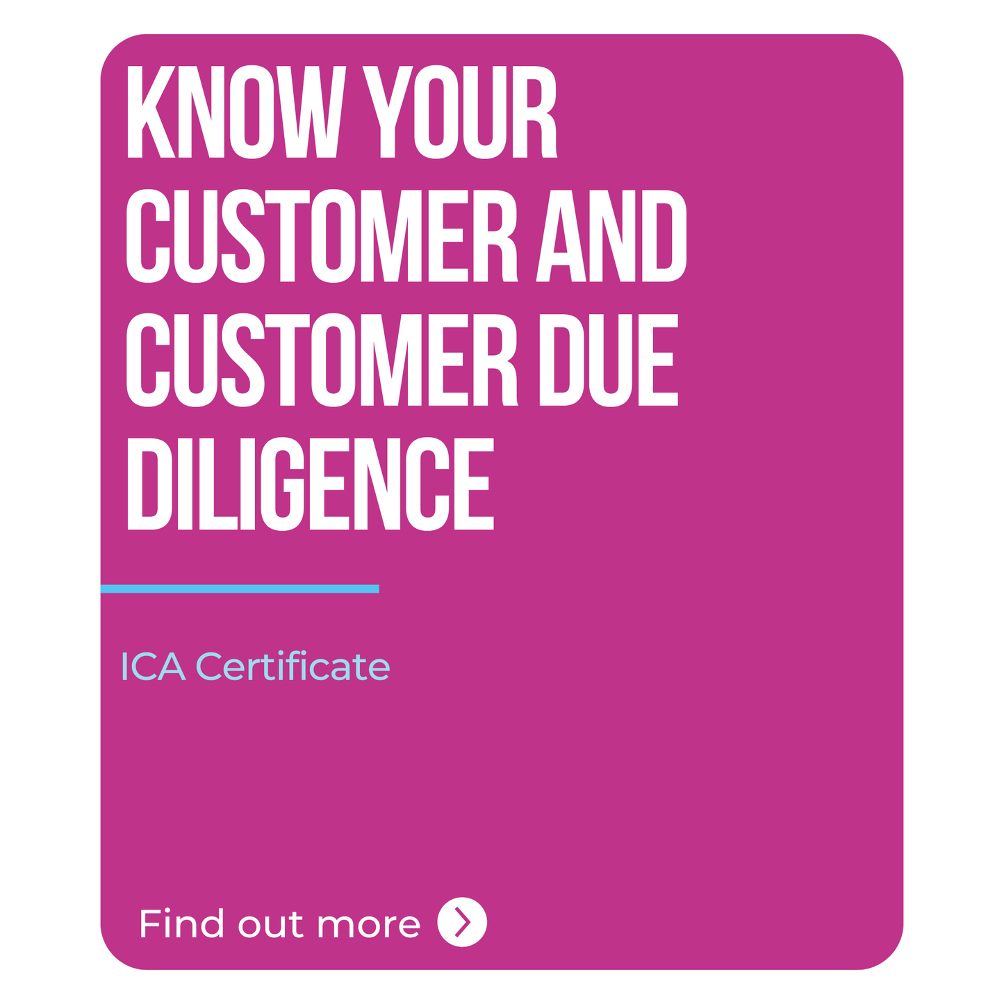 ICA Certificate in KYC and CDD