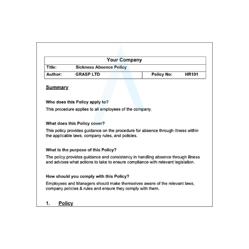 Sickness Absence Policy