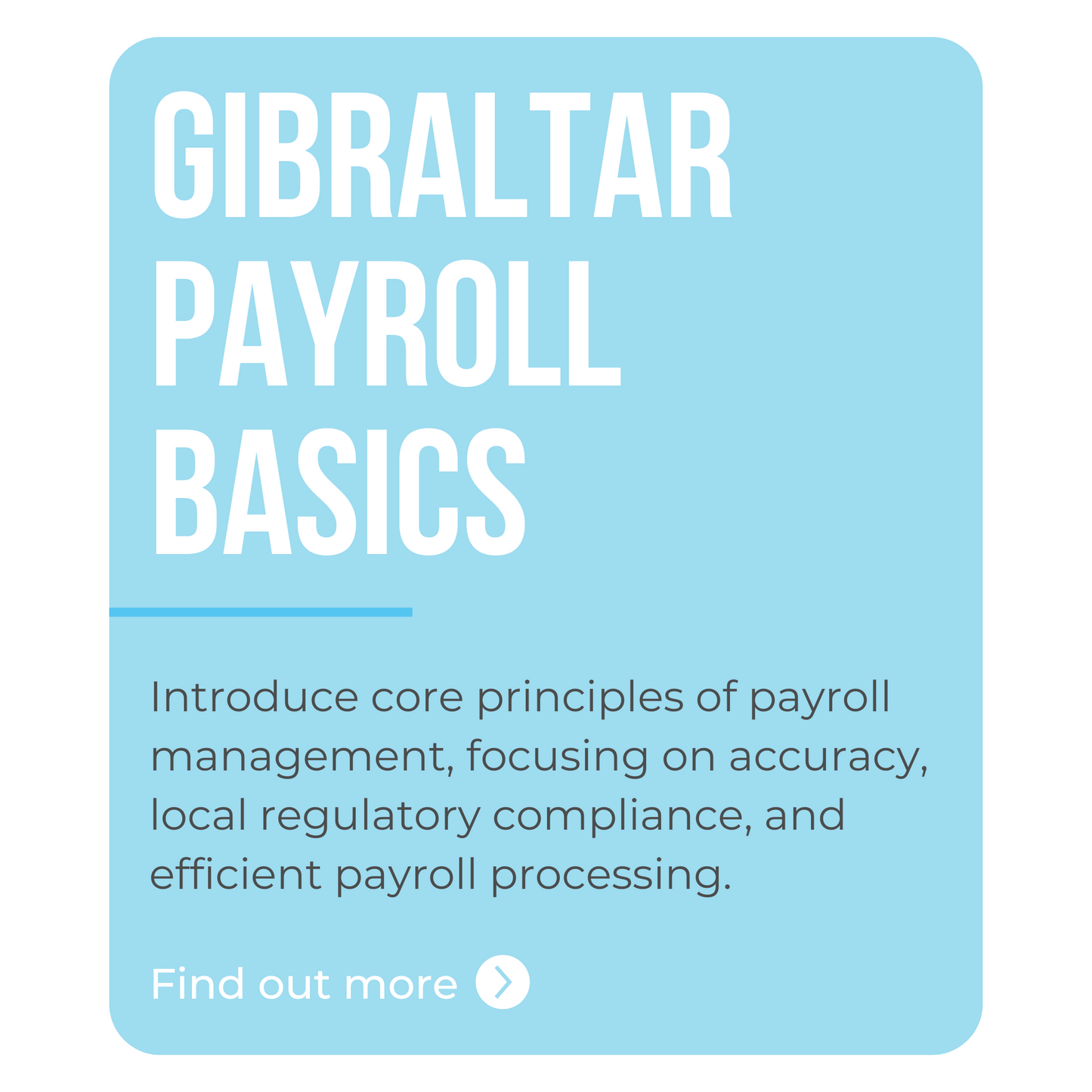 Gibraltar Payroll Basics Course