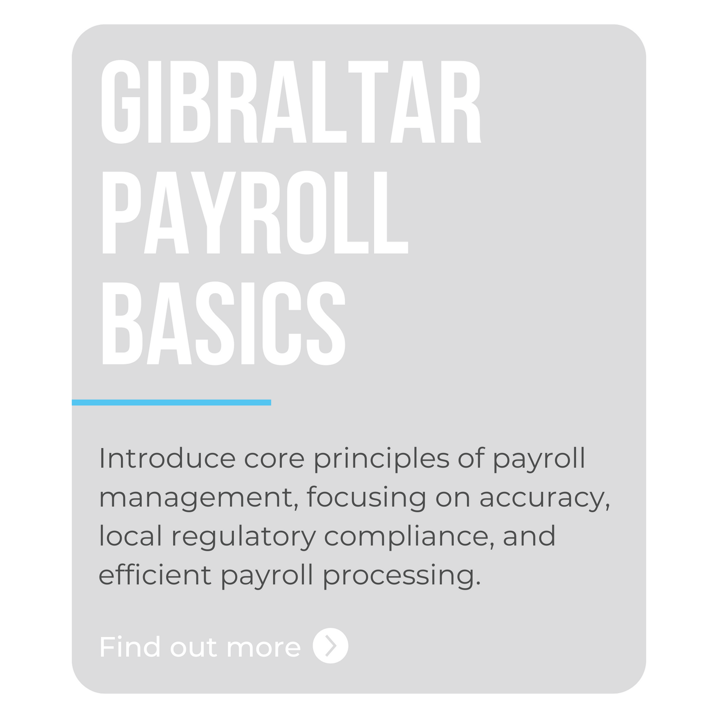 Gibraltar Payroll Basics Course